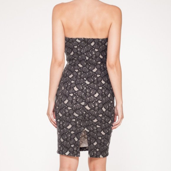 NEW Mystic Grey Strapless Dress - Picture 2 of 8